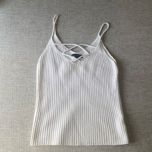 American Eagle White Tank Top Size M